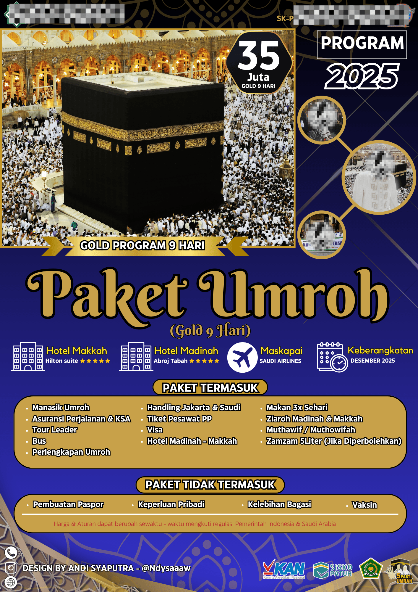 Purple Gold Umroh Flyer